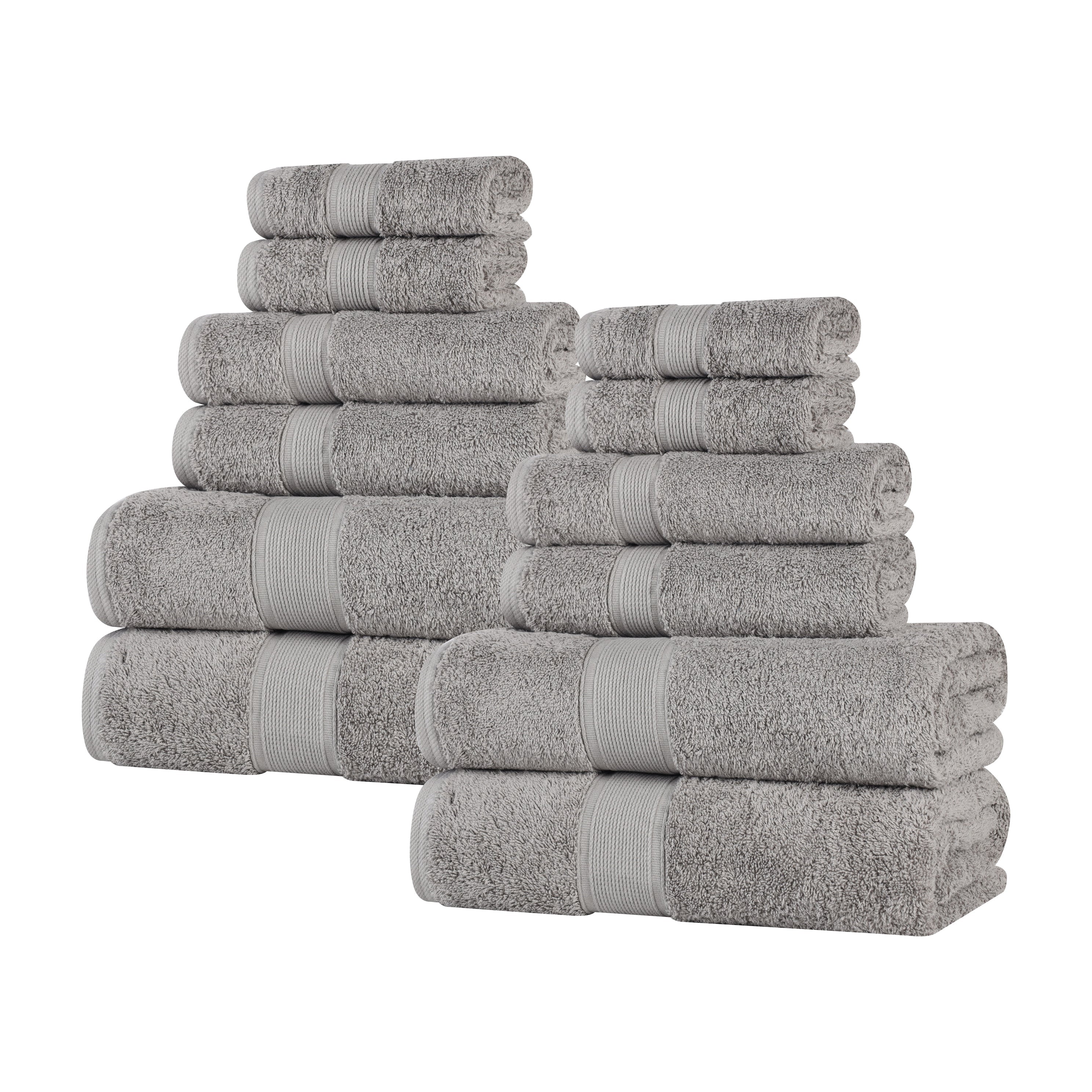 Blue Nile Mills Oregon Organic Cotton Medium Weight Solid 12 Pc Towel Set