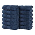 Blue Nile Mills Organic Cotton Medium Weight Solid Face Towel Washcloth Set Of 12