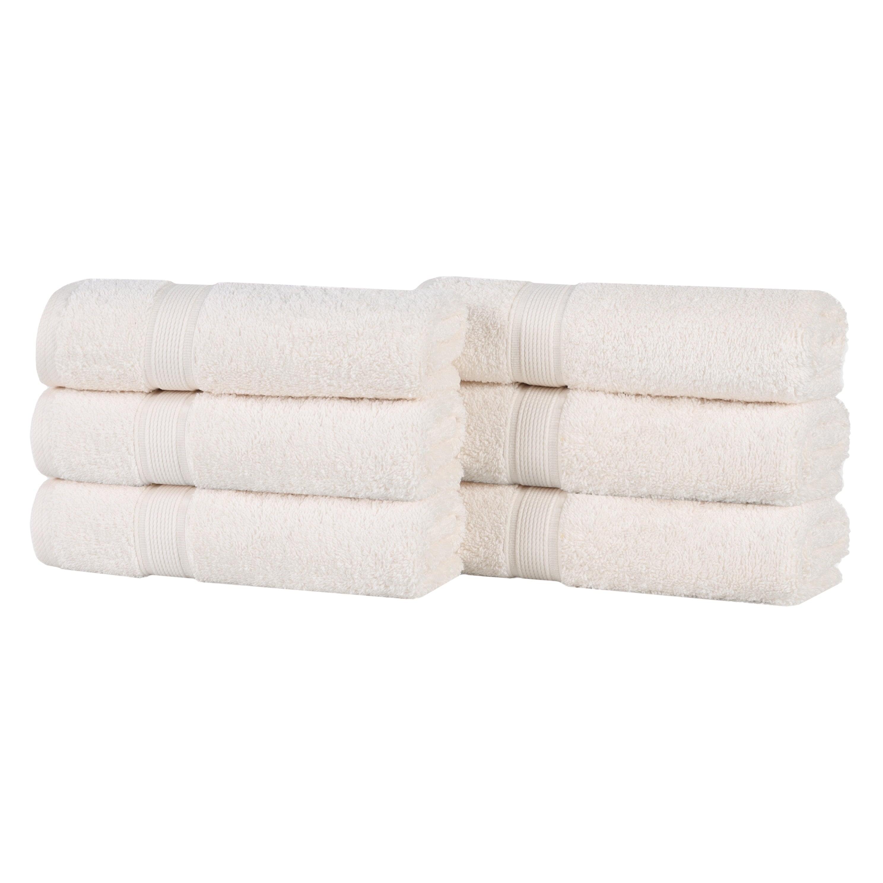Blue Nile Mills Organic Cotton Medium Weight Solid Hand Towel Set Of 6
