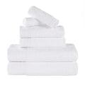 Blue Nile Mills Rayon From Bamboo Eco Friendly Fluffy Soft Modern Solid 6 Piece Towel Set