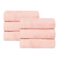 Blue Nile Mills Rayon From Bamboo Eco Friendly Fluffy Soft Modern Solid Face Towel Washcloth Set Of 6