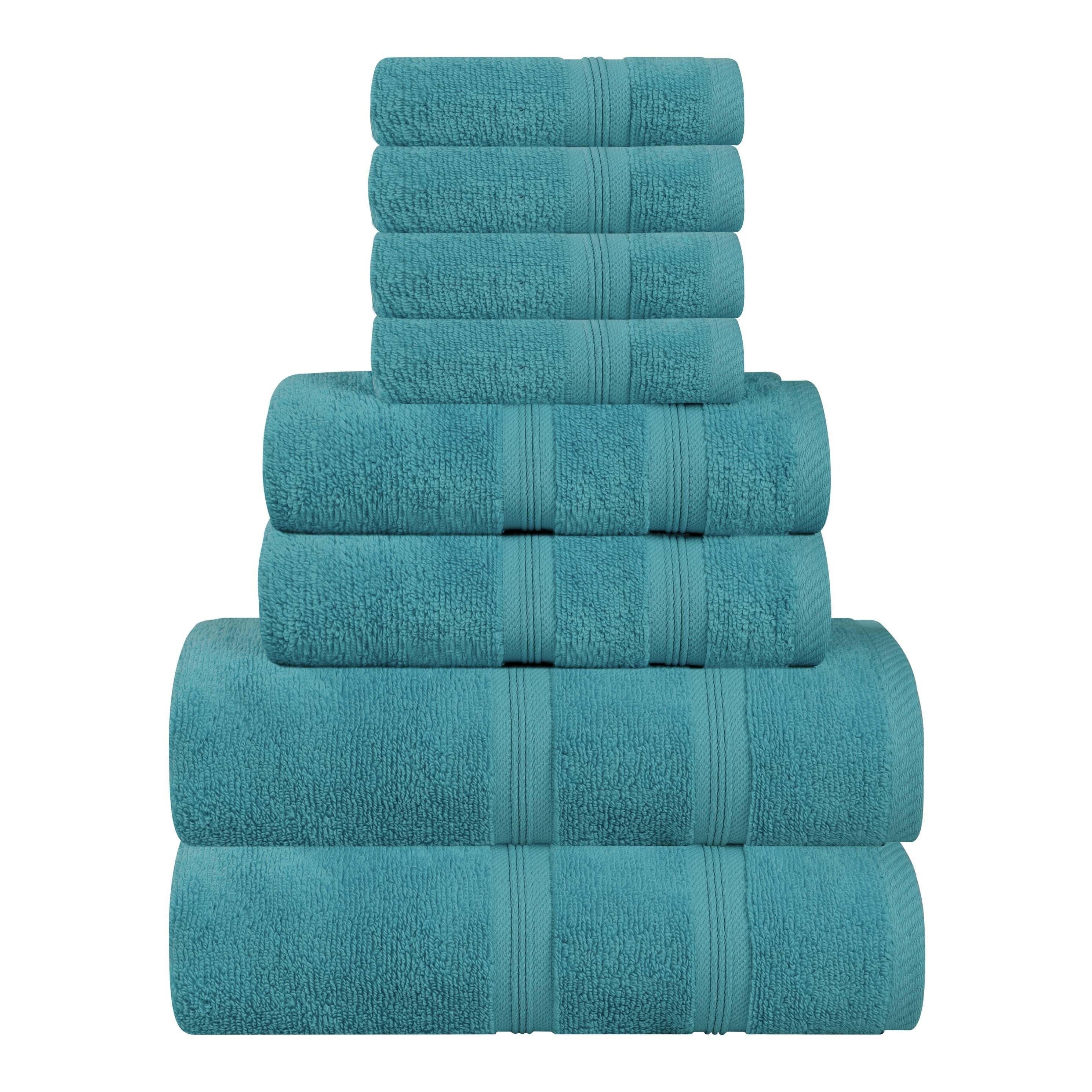 Blue Nile Mills Zero Twist Cotton 8 Piece Assorted Towel Set
