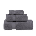 Blue Nile Mills Cotton Solid Super Soft Absorbent 3 Piece Towel Set