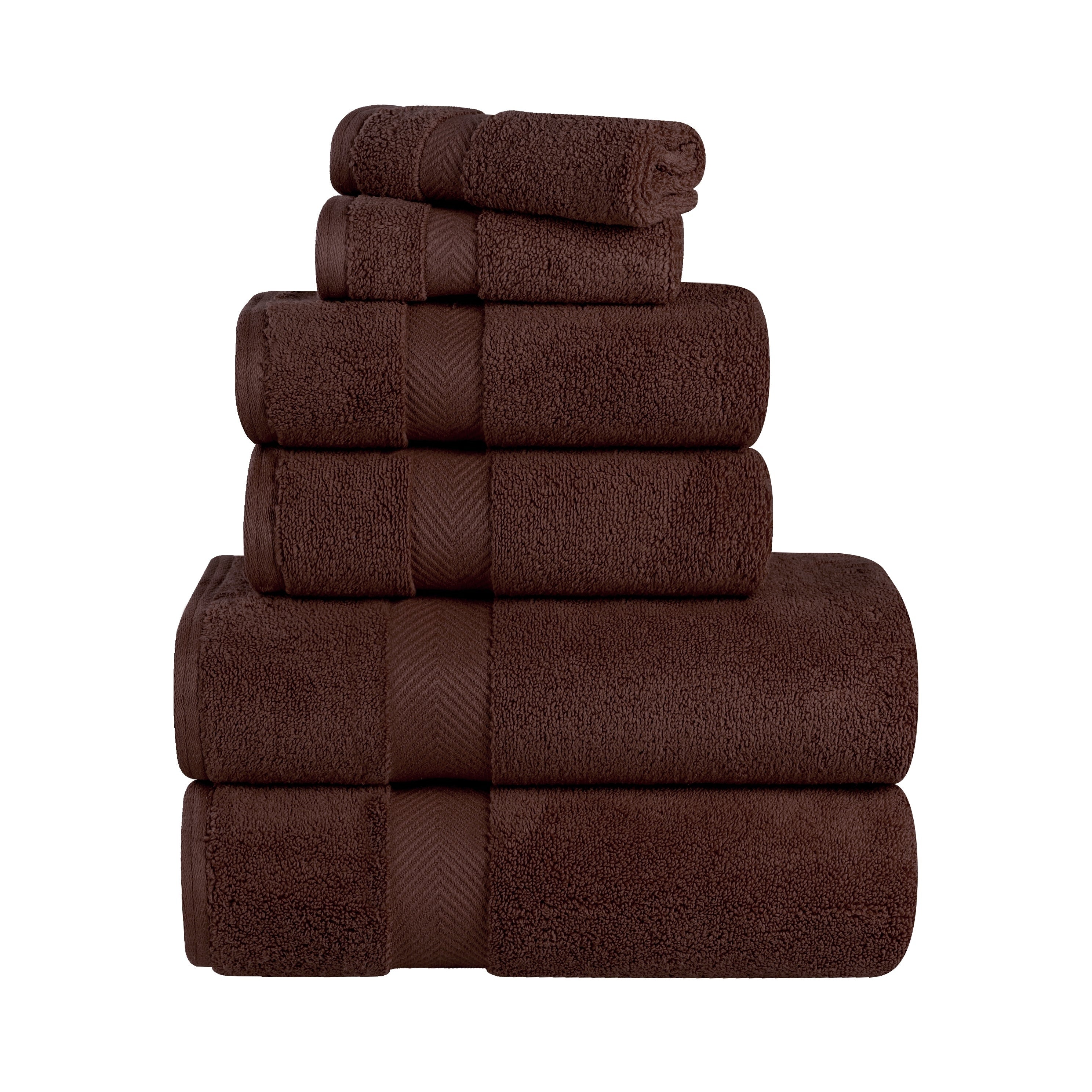 Blue Nile Mills Cotton Solid Super Soft Absorbent 6 Pc Towel Set