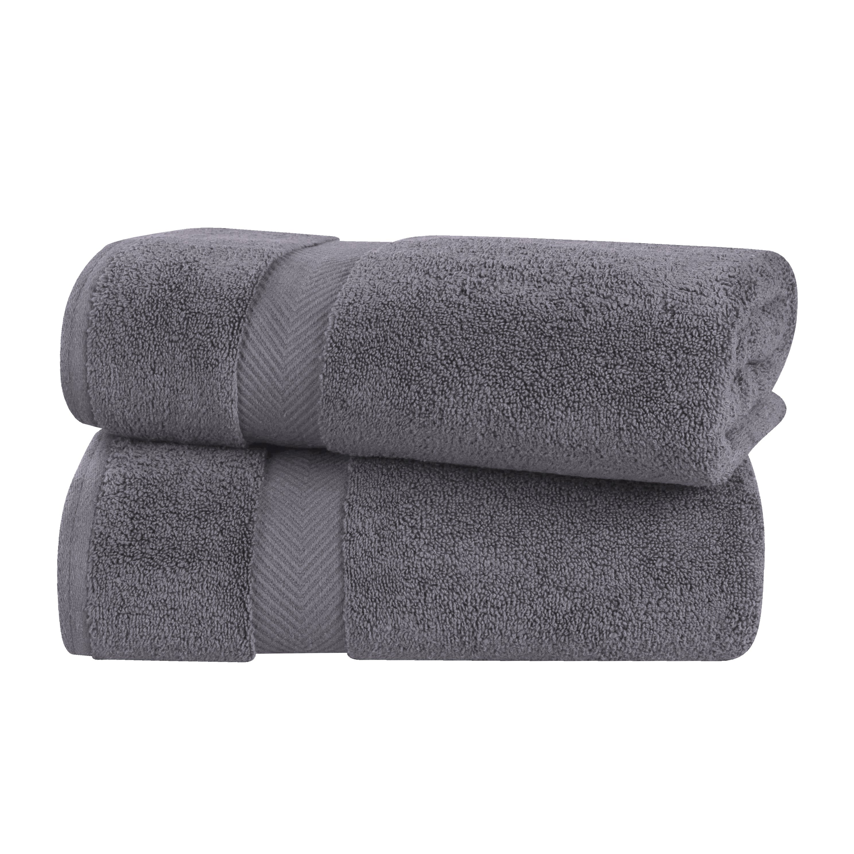 Blue Nile Mills Cotton Solid Super Soft Absorbent Bath Sheet Set Of 2