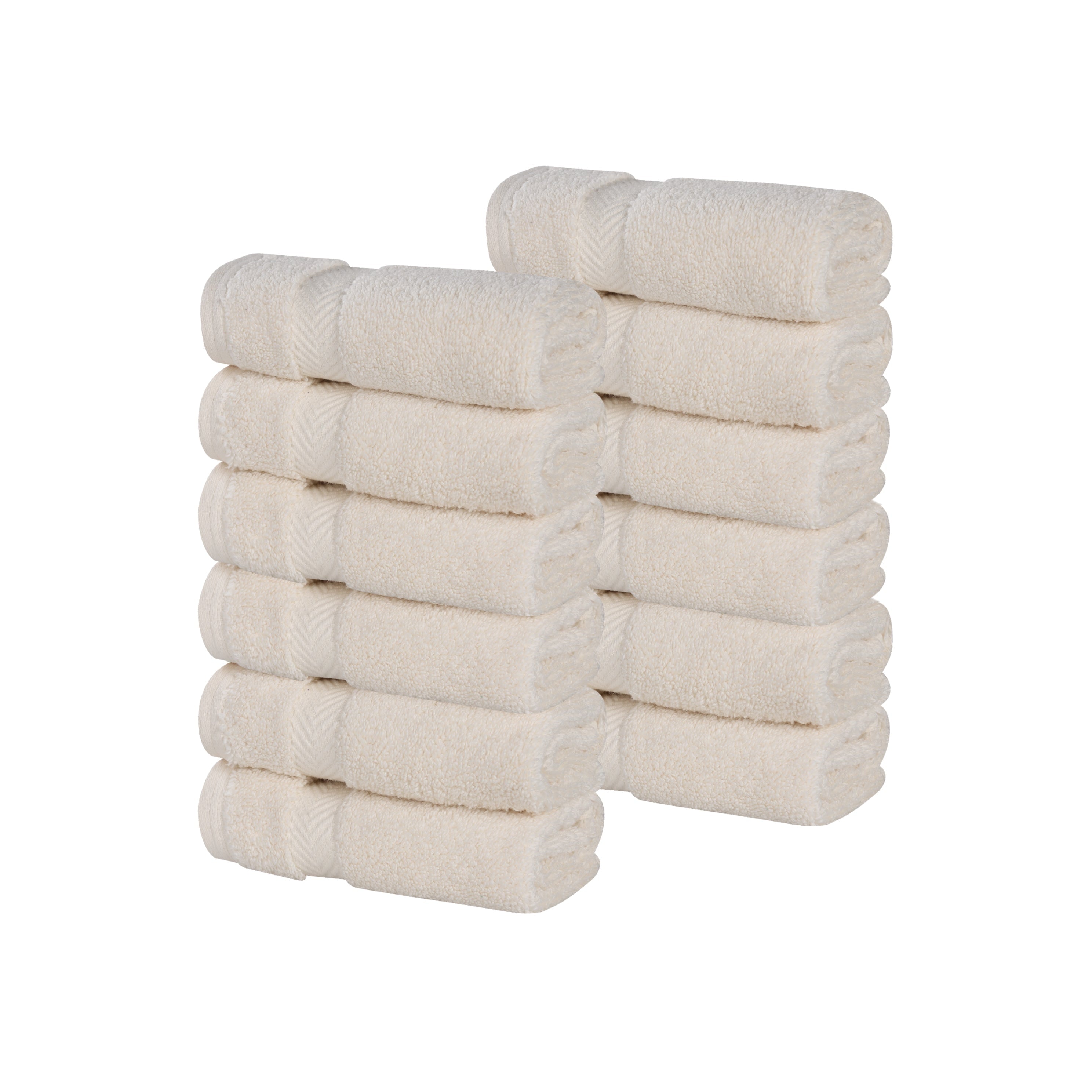 Blue Nile Mills Cotton Solid Super Soft Absorbent Face Towel Set Of 12