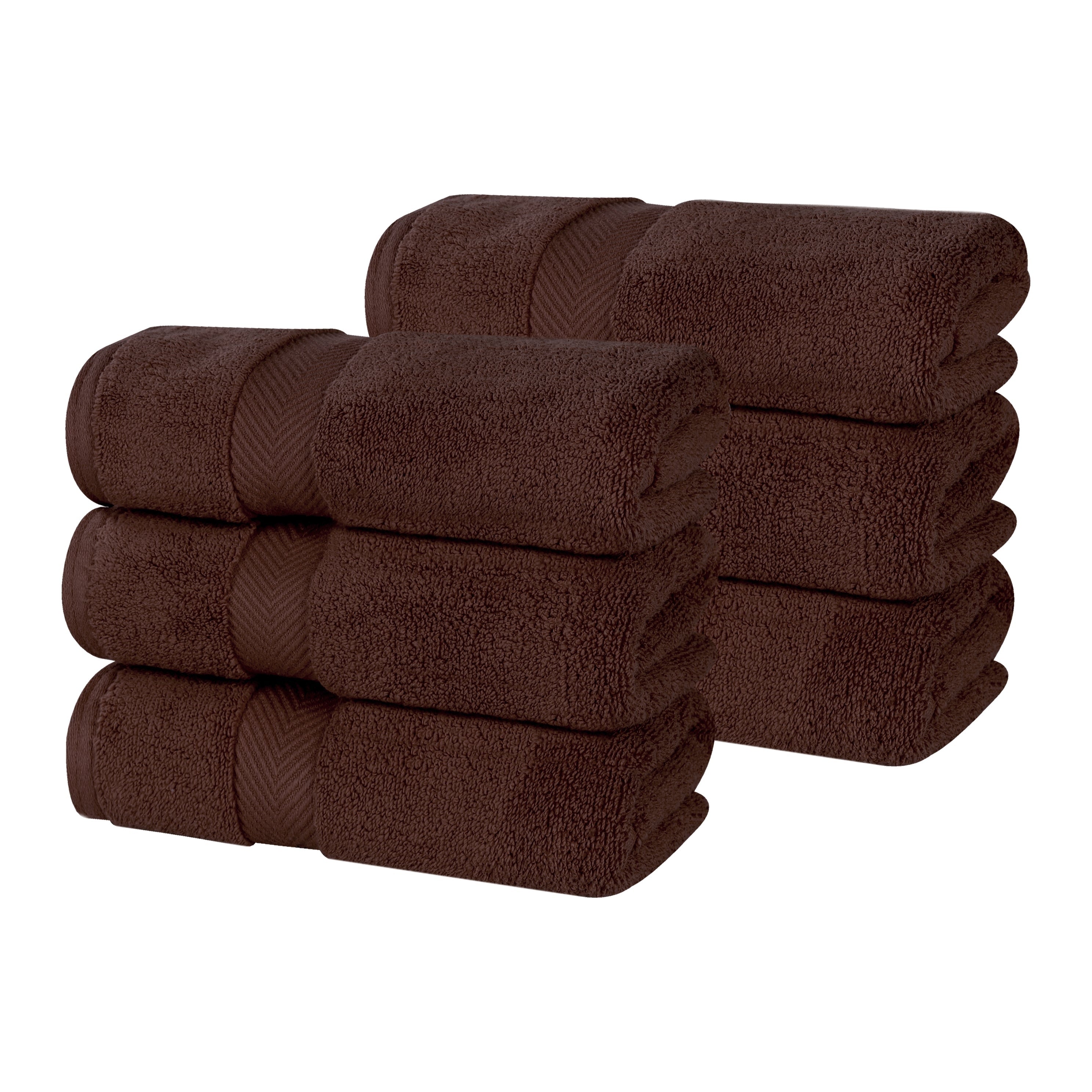 Blue Nile Mills Cotton Solid Super Soft Absorbent Hand Towel Set Of 6