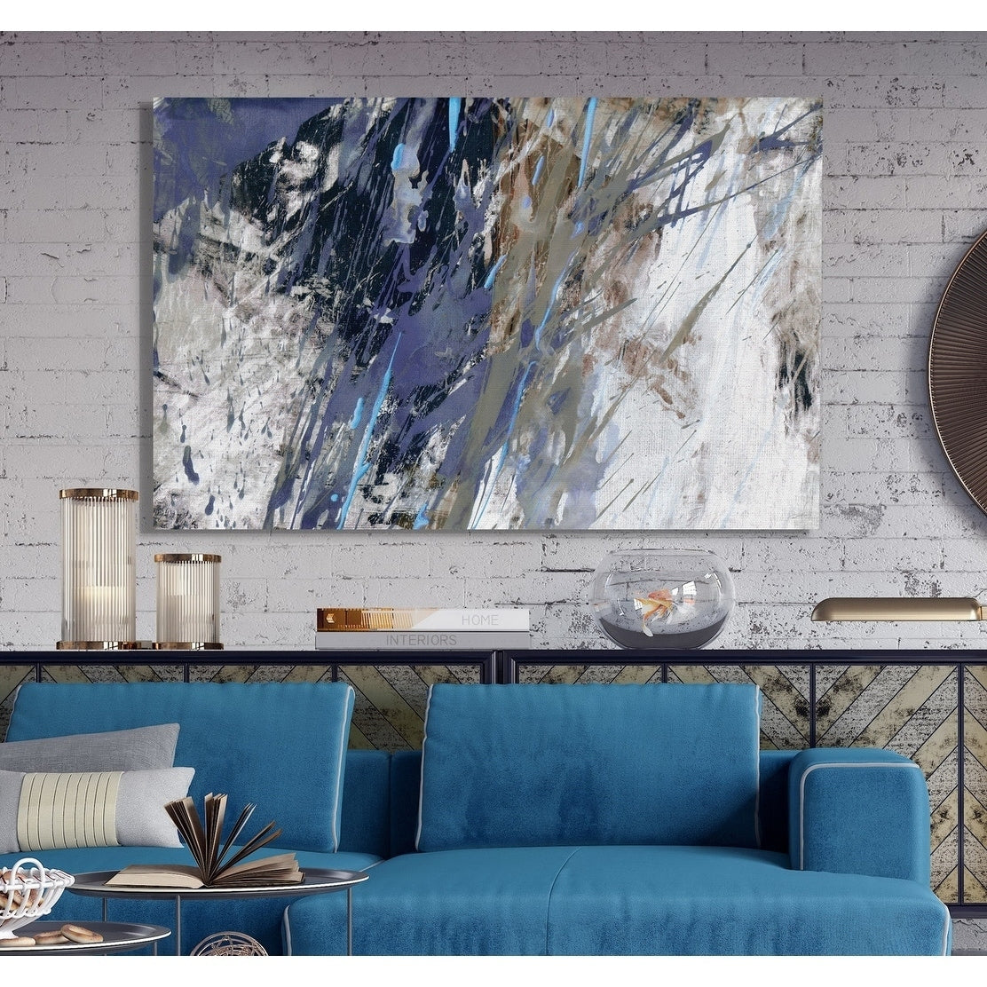 Blue Noise I Premium Gallery Wrapped Canvas