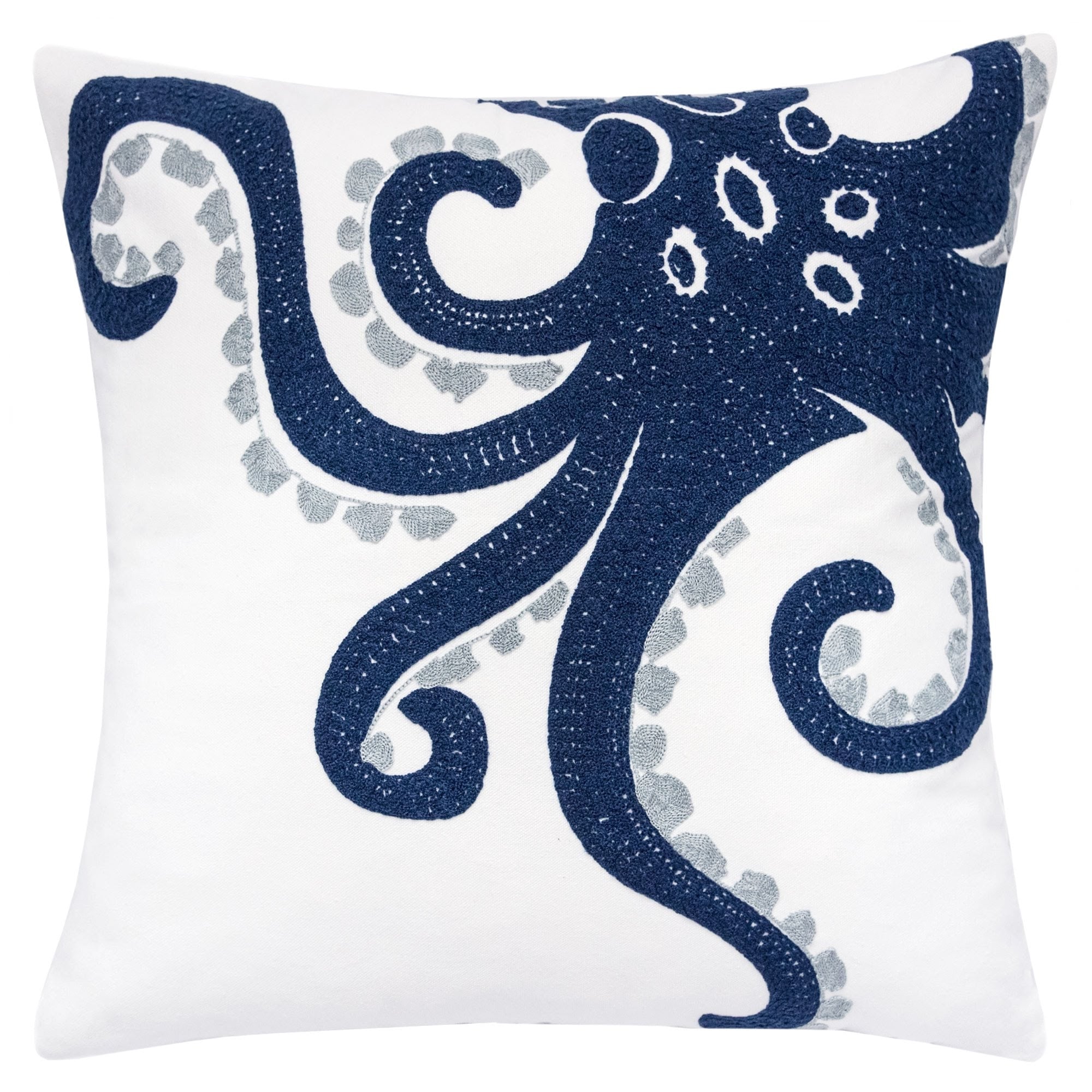 Blue Octopus Set Of 2 Indoor Throw Pillow 20 X20