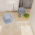 Blue Outdoor Conversation Set With Lounge Chairs Patio Chat Set With Coffee Table For Garden Backyard