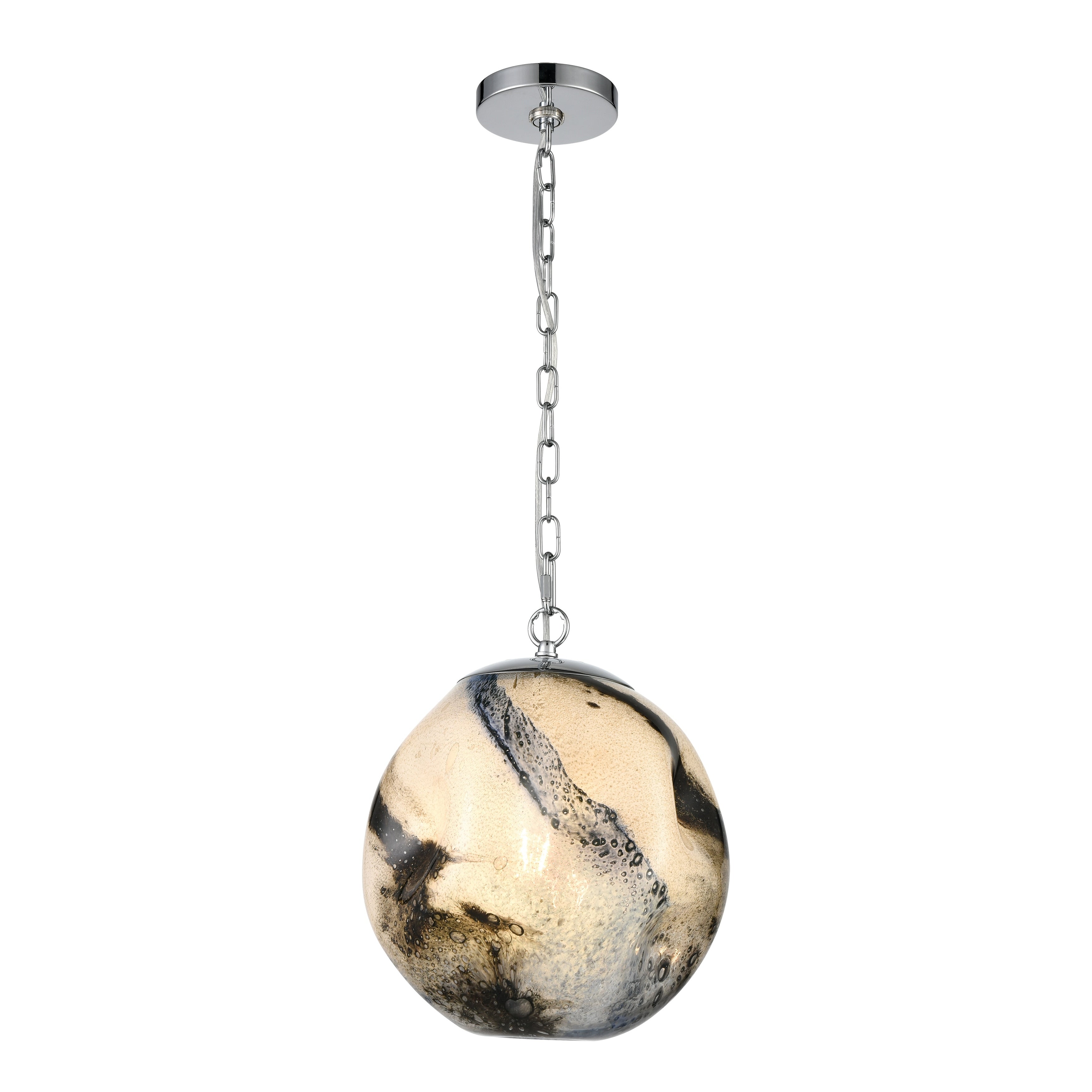 Blue Planetary 12 Inch Wide 1 Light Pendant In Blue 12In W X 12In D X 12In H