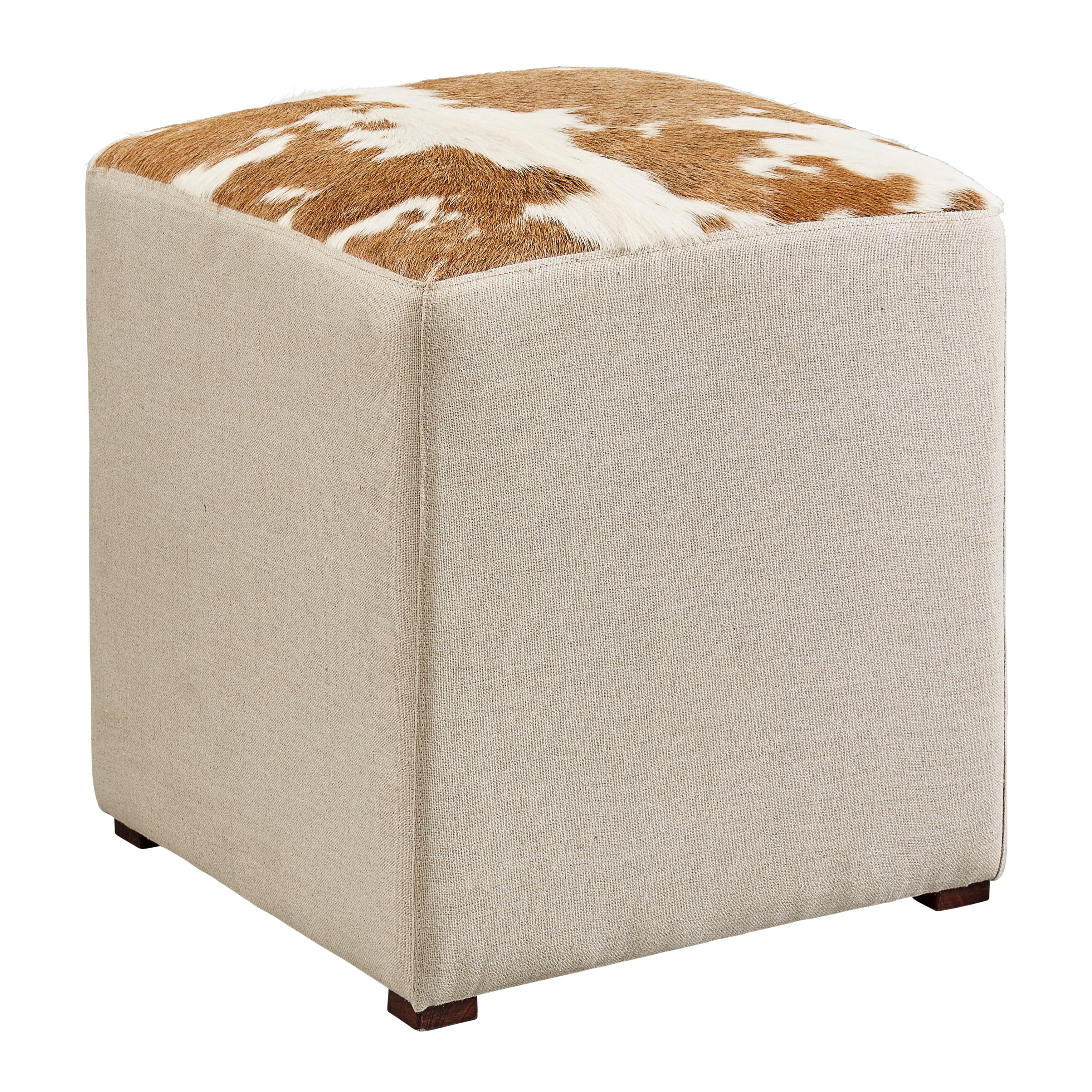Blue Ridge Hair On Hide Ottoman