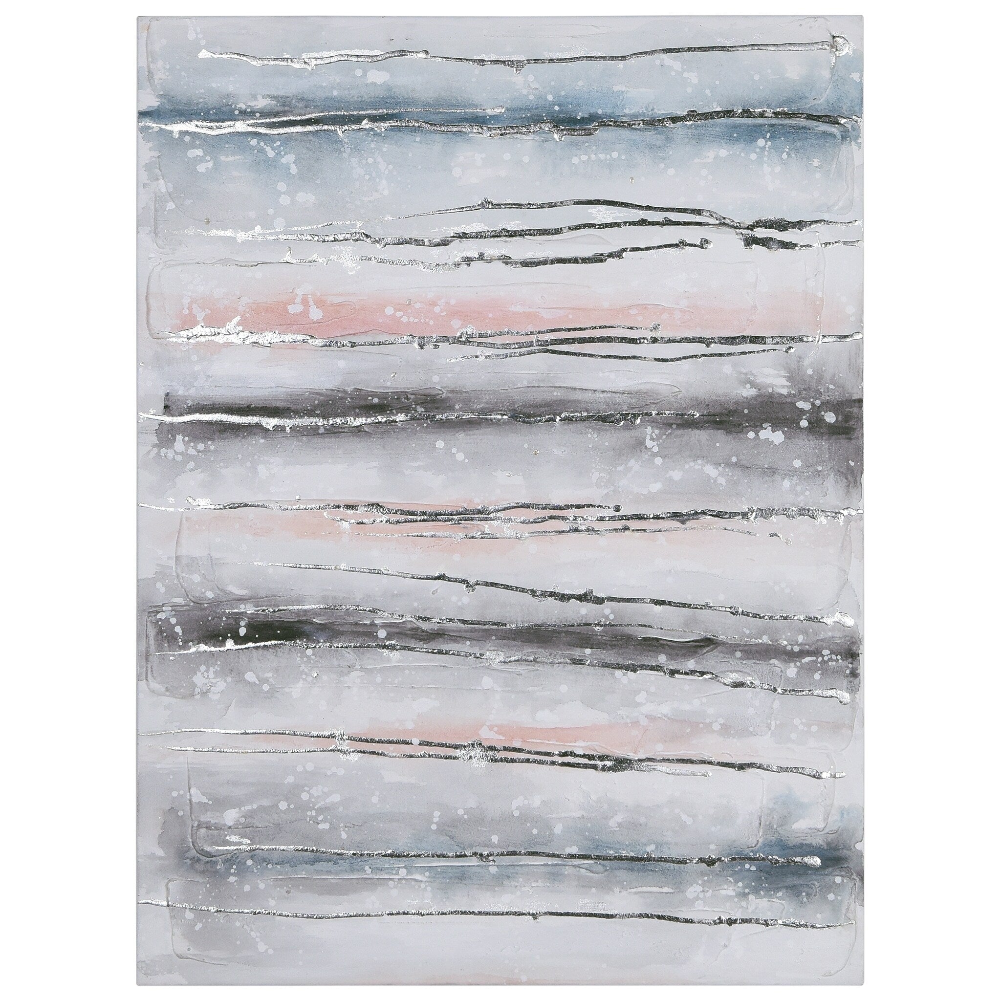 Silver Orchid Textured Metallic Multicolored Wall Art