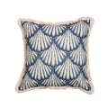 Blue Scallop Shells Pillow