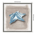 Blue Sea Life Textured Canvas I By Pi Studio Framed Canvas Wall Art Print