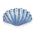 Blue Stripe Polka Dot Shell Porcelain Plate Set Of 6