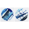 Blue Stripes Abstract Wall Art Blue White
