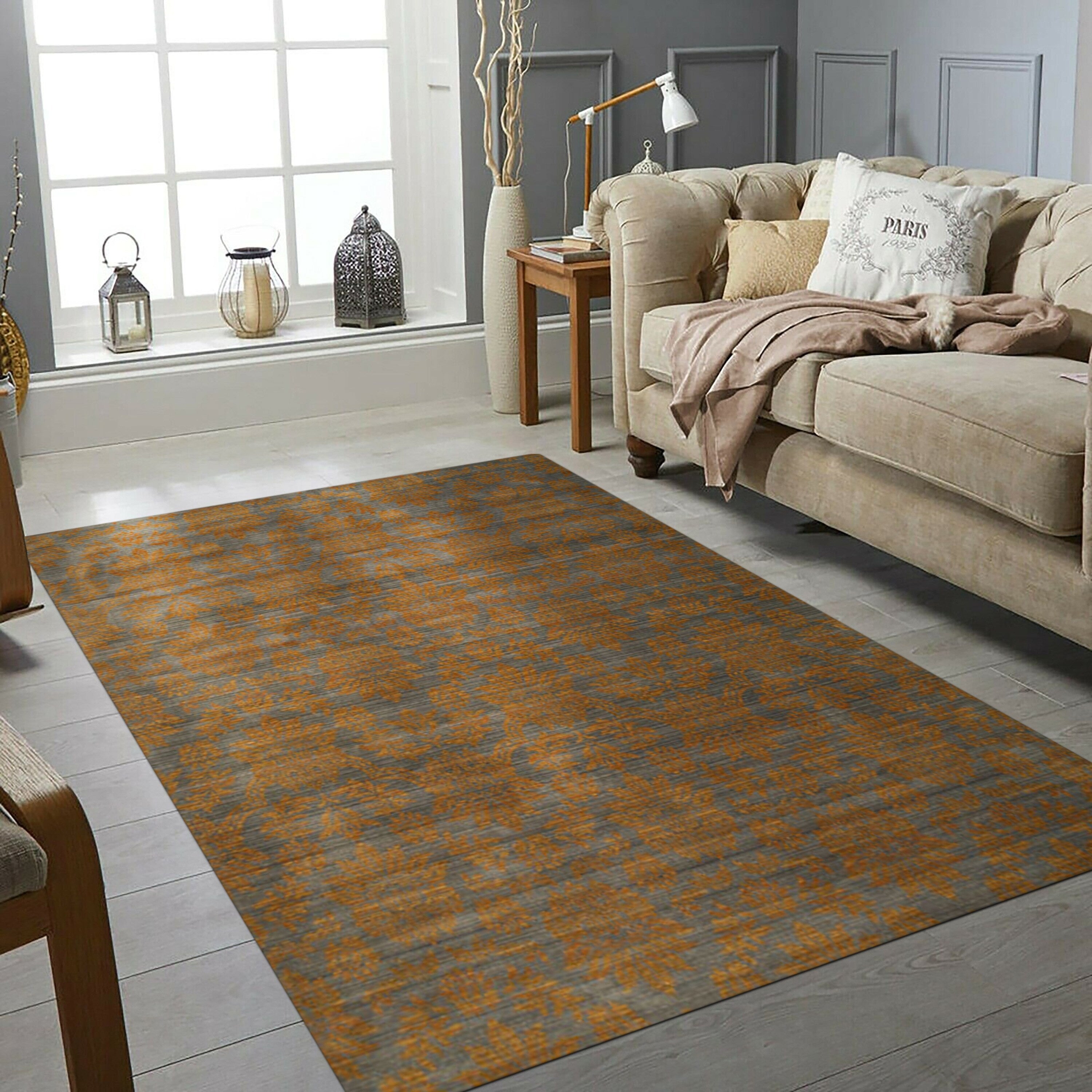Blue Transitional Floral Himalaya Area Rug 710 X 112