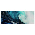 Blue Wave 2 Frameless Free Floating Tempered Glass Panel Graphic Wall Art
