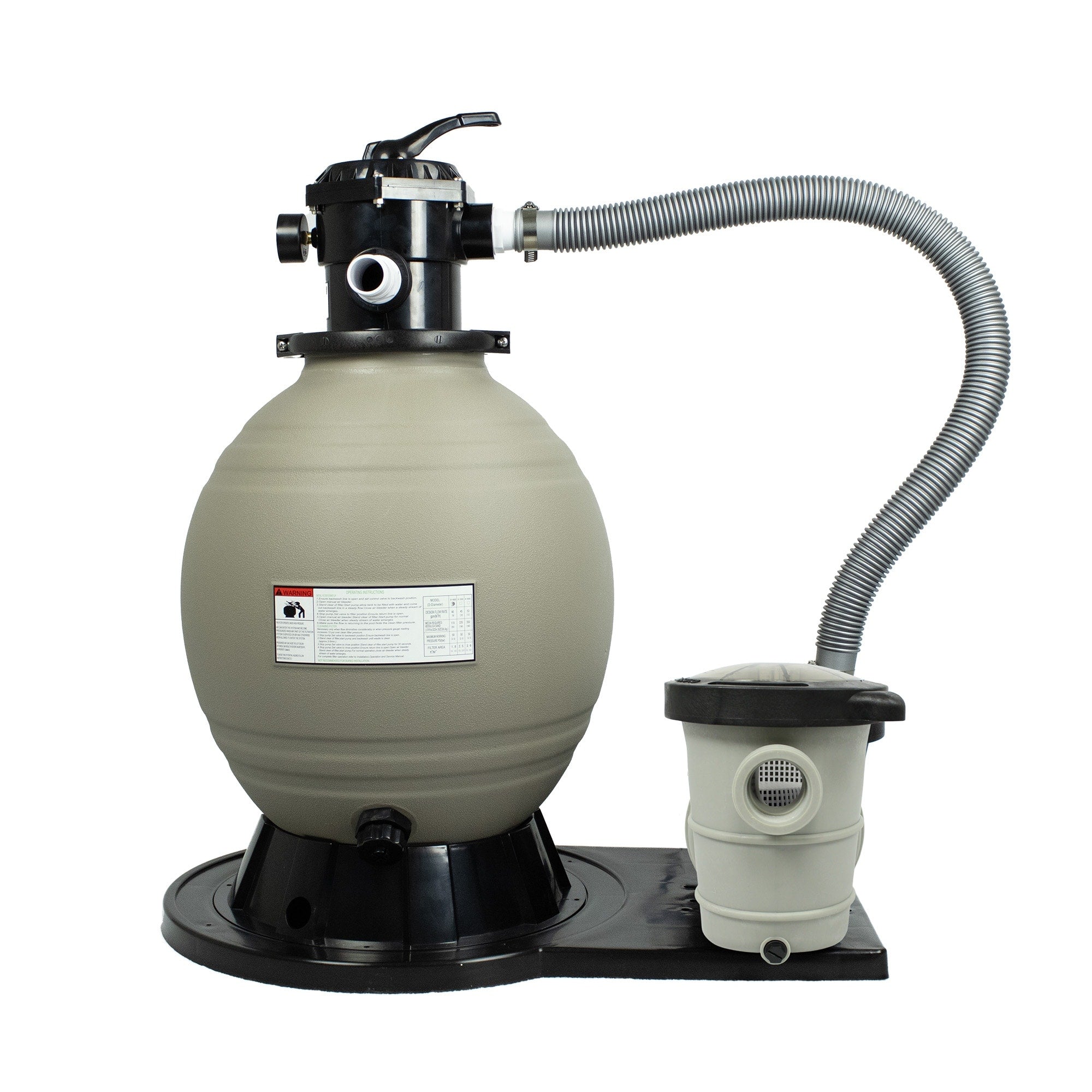 Blue Wave 22 Inch Above Ground Sand Filter System Silver