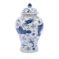 Blue White Fish Shrimp Crab Ginger Jar