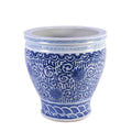 Blue White Twisted Lotus Planter