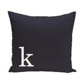 Blue And White 16 X 16 Inch Monogram Print Decorative Pillow