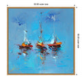 Blue Times By Stanislav Lazarov Framed Canvas Wall Art