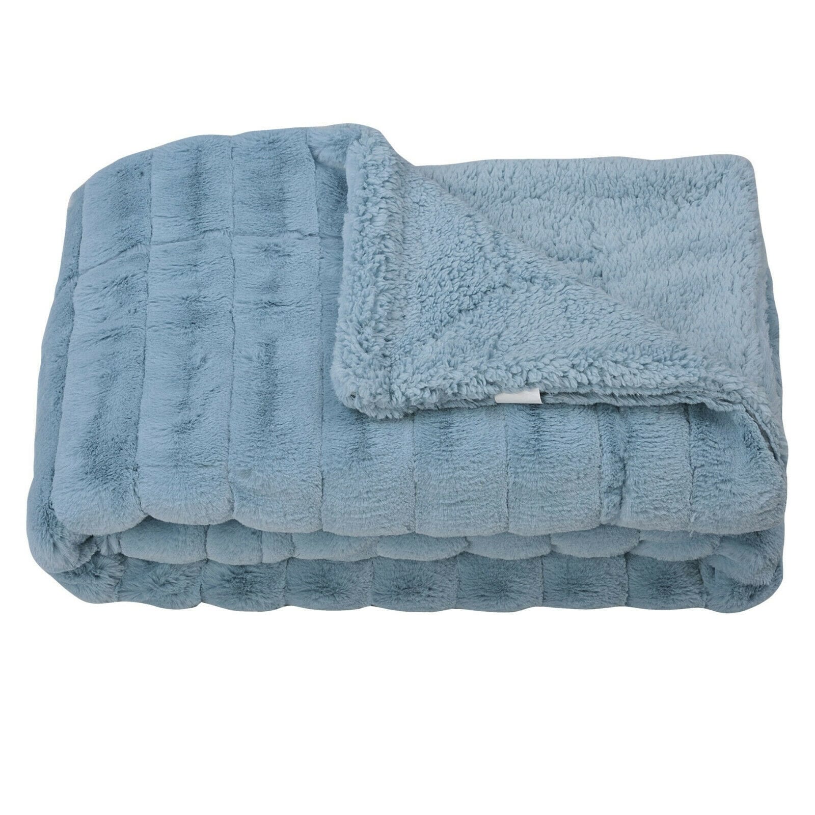 Bluff City Bedding Sherpa Micro Fuzzy Reversible 60 X 80 Throw Blanket 7 Colors