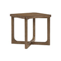Bly Side End Table 24 Inch Square Top X Base Design Light Brown