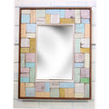 Boat Wood Block Party Mirror Handmade In Thailand