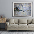 Boats Regatta Claude Monet Premium Framed Print