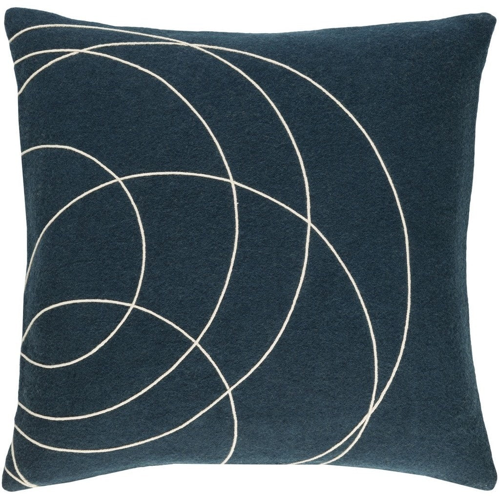 Decorative Liana 22 Inch Feather Down Polyester Filled Throw Pillow
