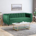 Bobran Modern Velvet 3 Seater Sofa By Christopher Knight Home 30.00 D X 83.25 W X 30.25 H