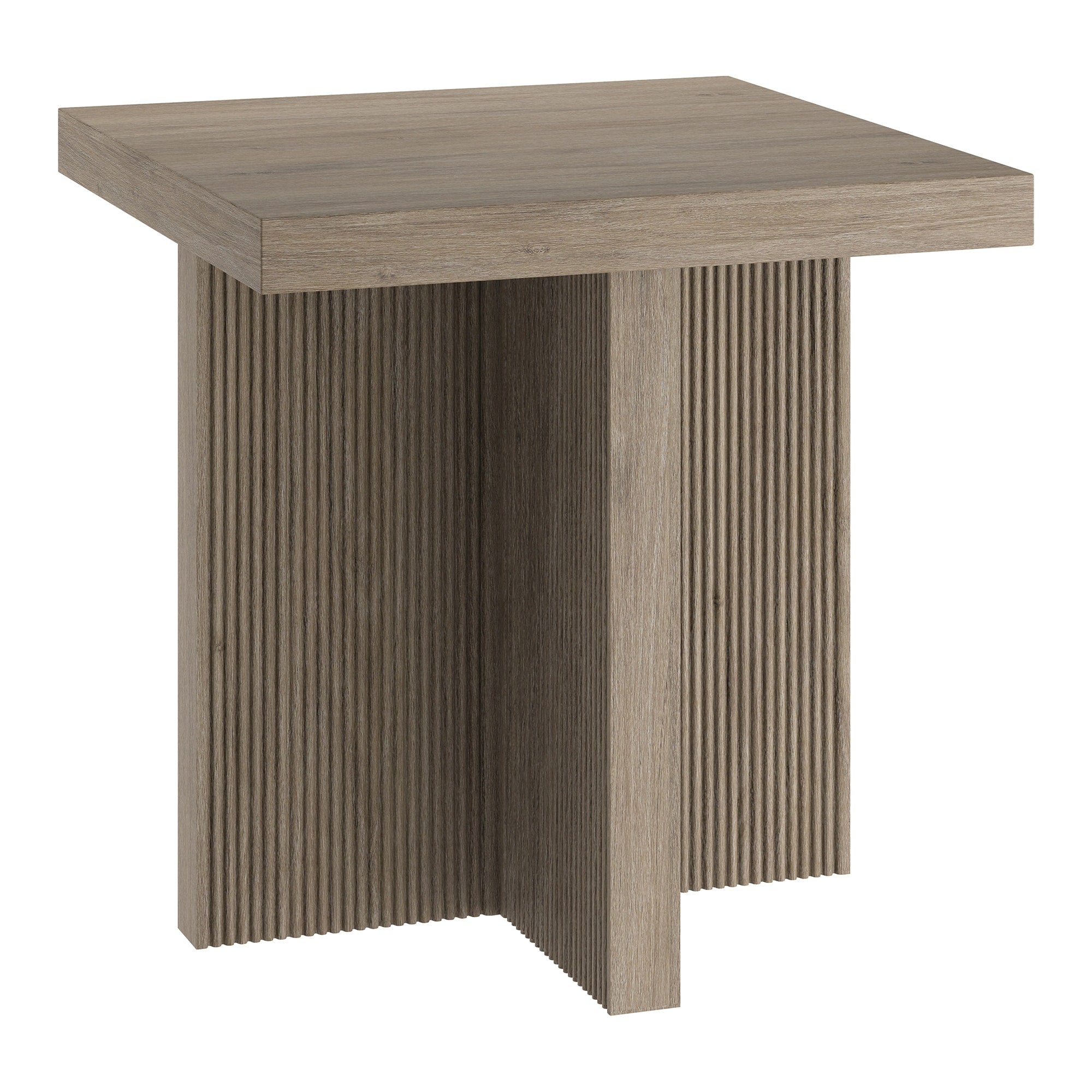 Boden 22 Wide Square Fluted Side Table 22 Wide