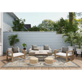 Bohemian Bordered Indoor Outdoor Neutral Area Rug