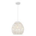Boho 12 Inch Wide 1 Light Mini Pendant In White 12In W X 12In D X 12In H