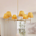 Boho Rattan Chandelier 6 8 Lights Farmhouse Pendant Light Adjustable Ceiling Lighting Fixtures For Kitchen Island