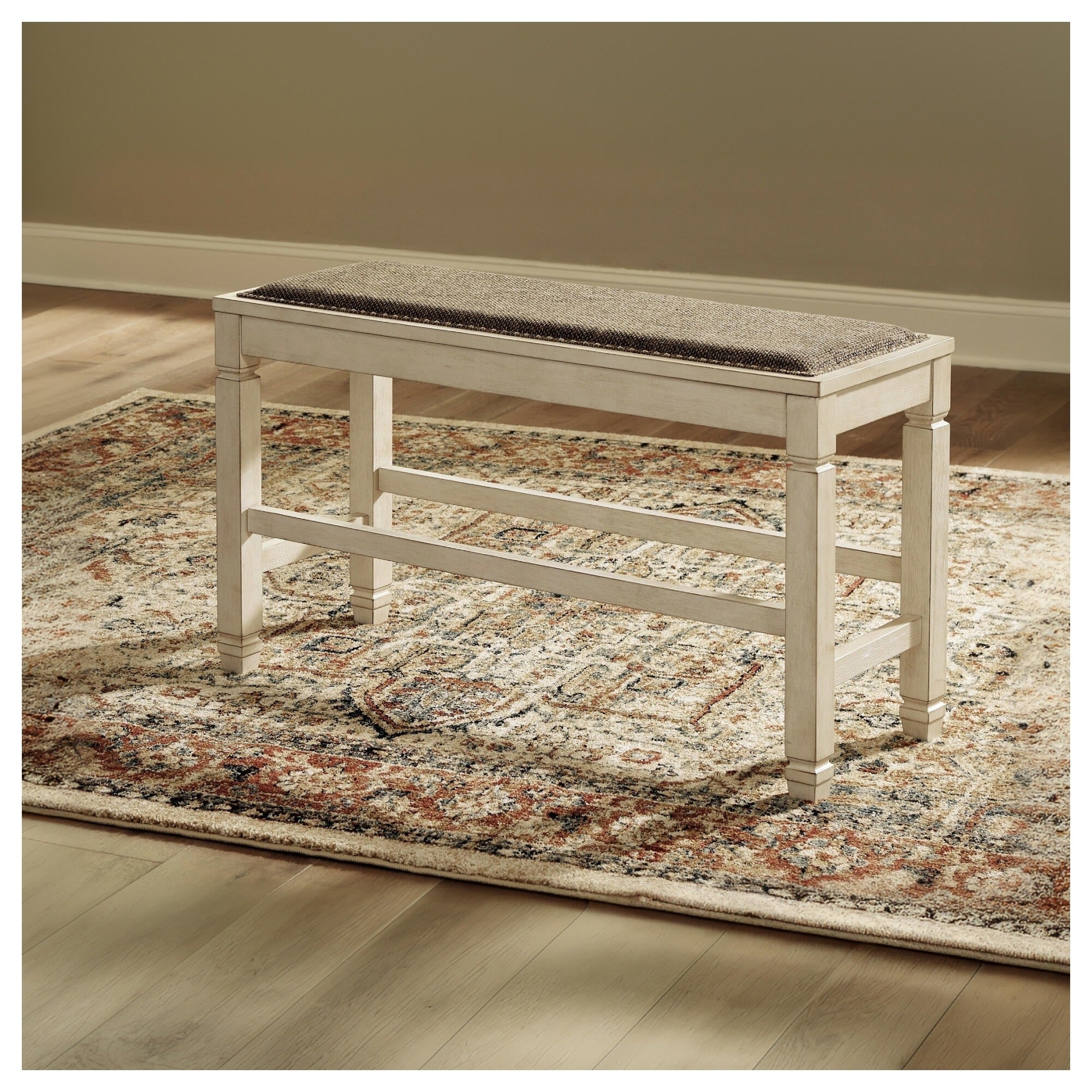 Bolanburg Casual Dbl Counter Upholstered Bench White