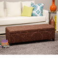 Bolbolac Flower Fabric Upholstered Storage Bench