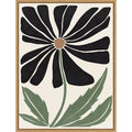 Bold Black Petal Bloom I By Aria K Framed Canvas Wall Art