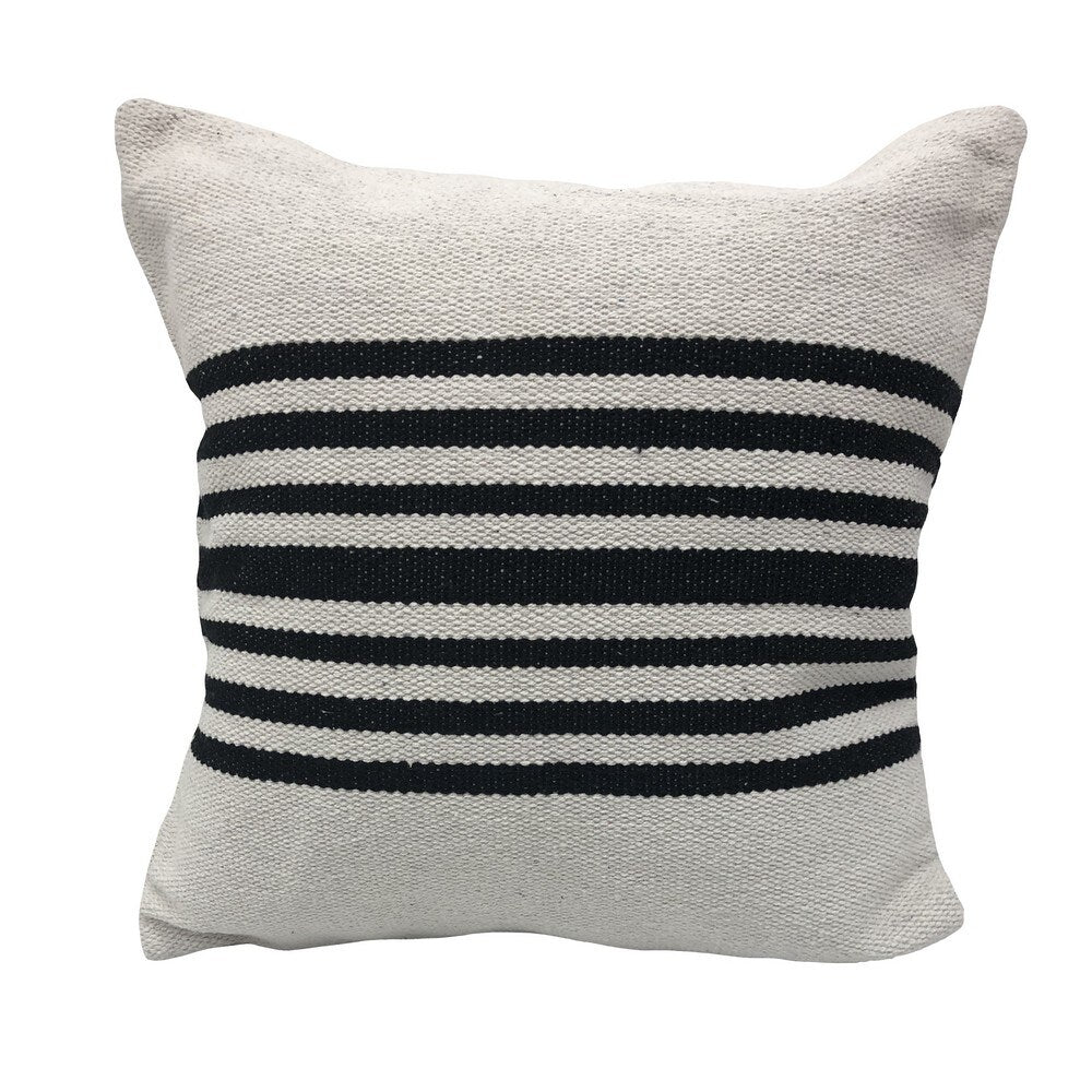 Bold Black Striped Throw Pillow