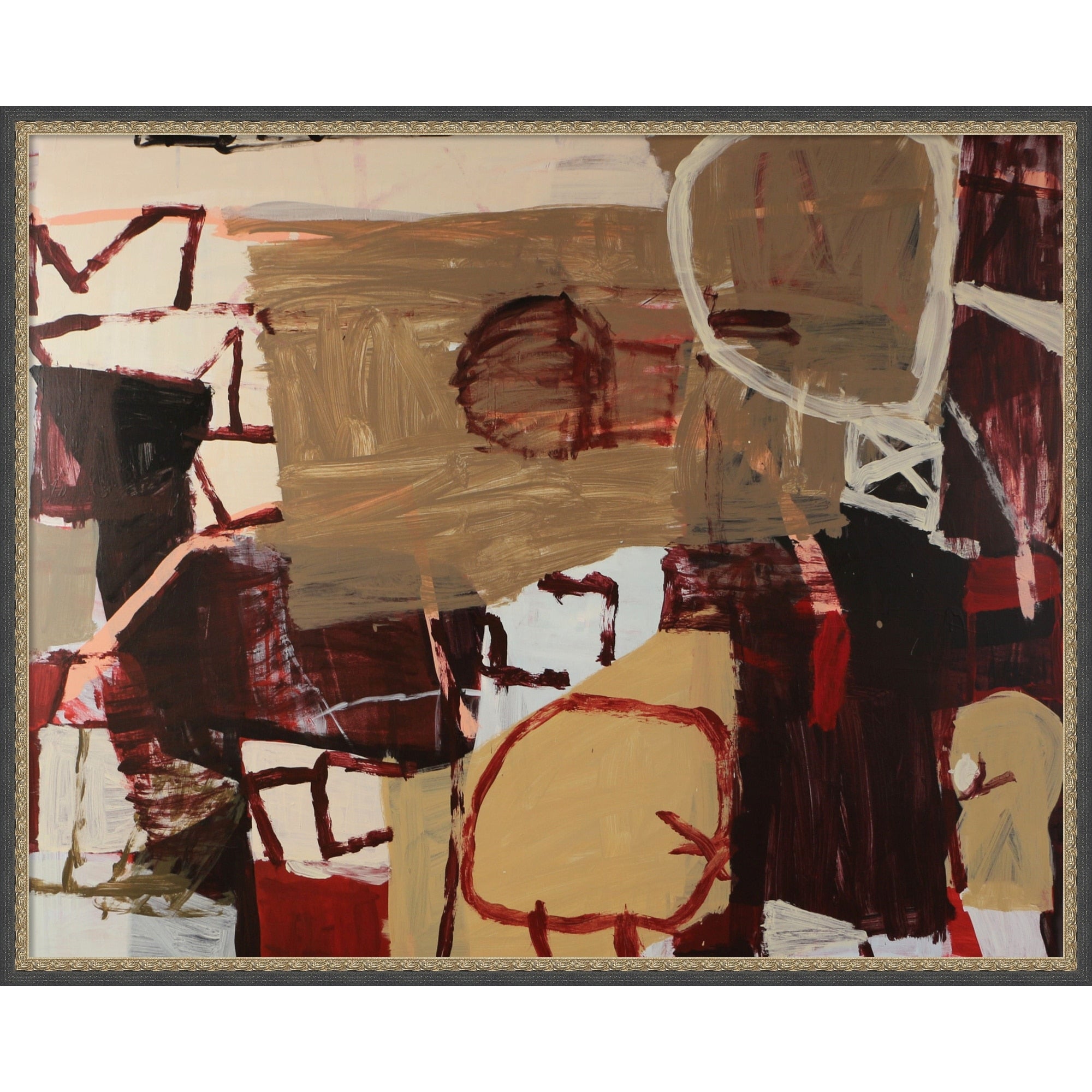 Bold Primitive Form By Vered Gersztenkorn Framed Mounted Canvas Wall Art Print