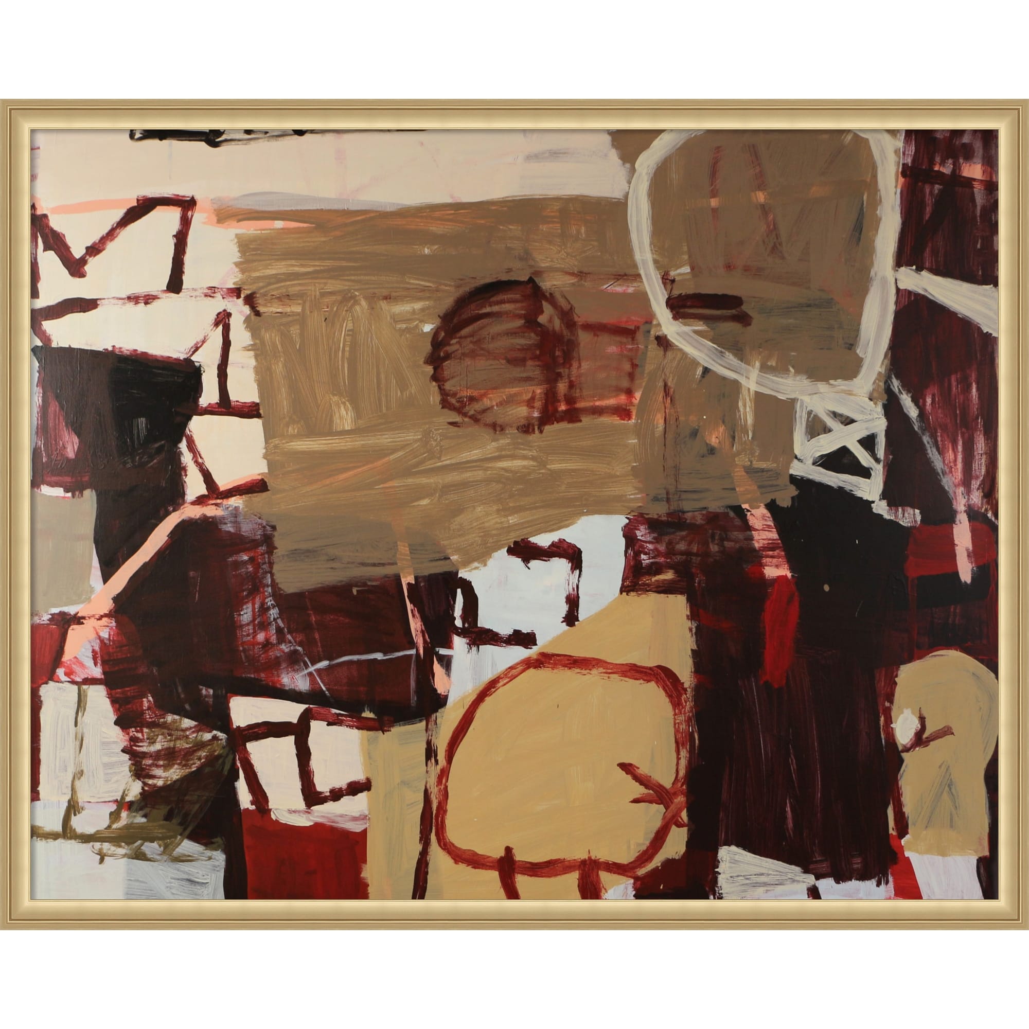 Bold Primitive Form By Vered Gersztenkorn Framed Mounted Canvas Wall Art Print