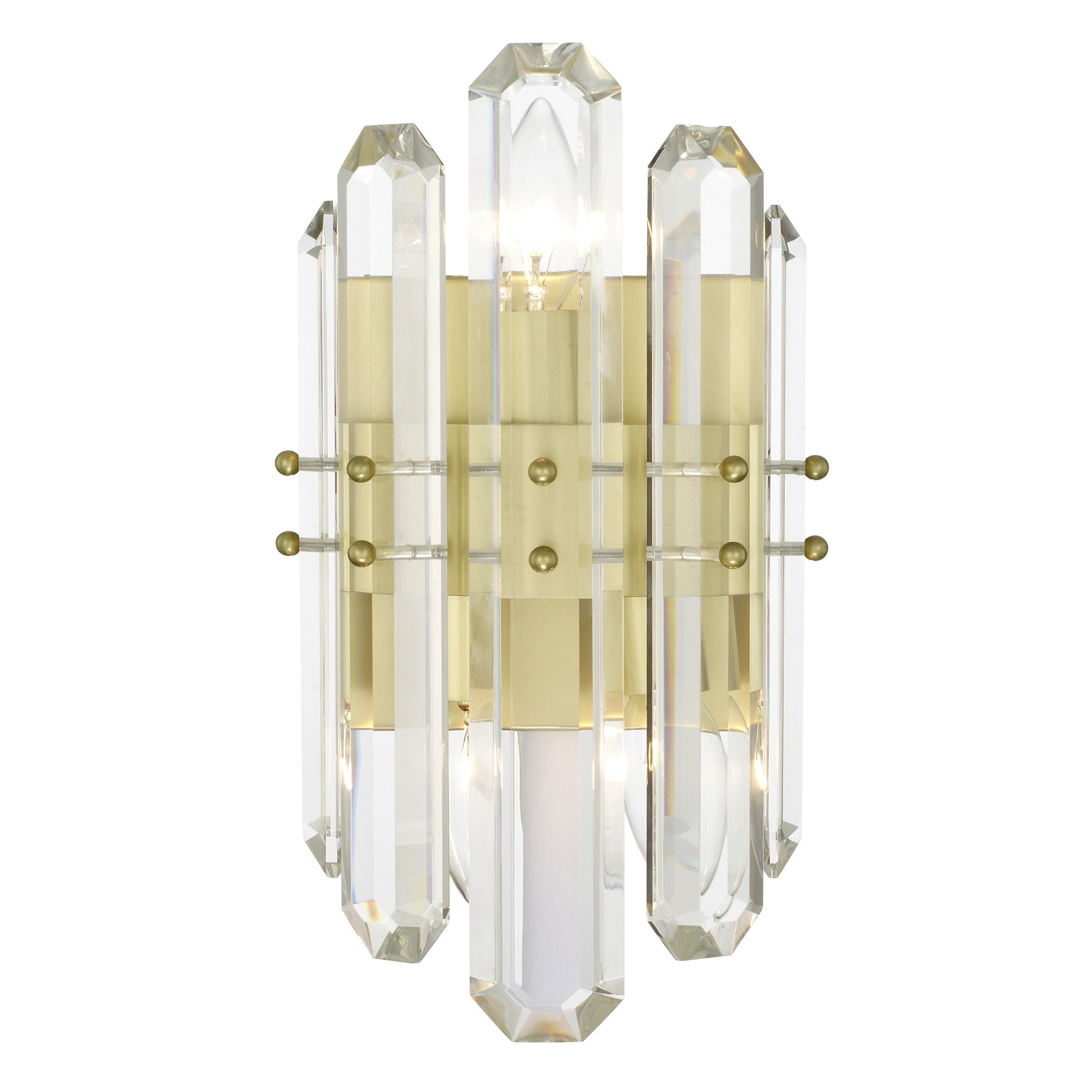 Bolton 2 Light Aged Brass Wall Mount