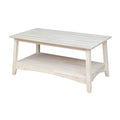 Bombay Unfinished Solid Parawood Tall Coffee Table