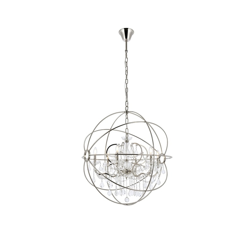 Bombay Durham Collection Polished Nickel Gyro Pendant Lamp
