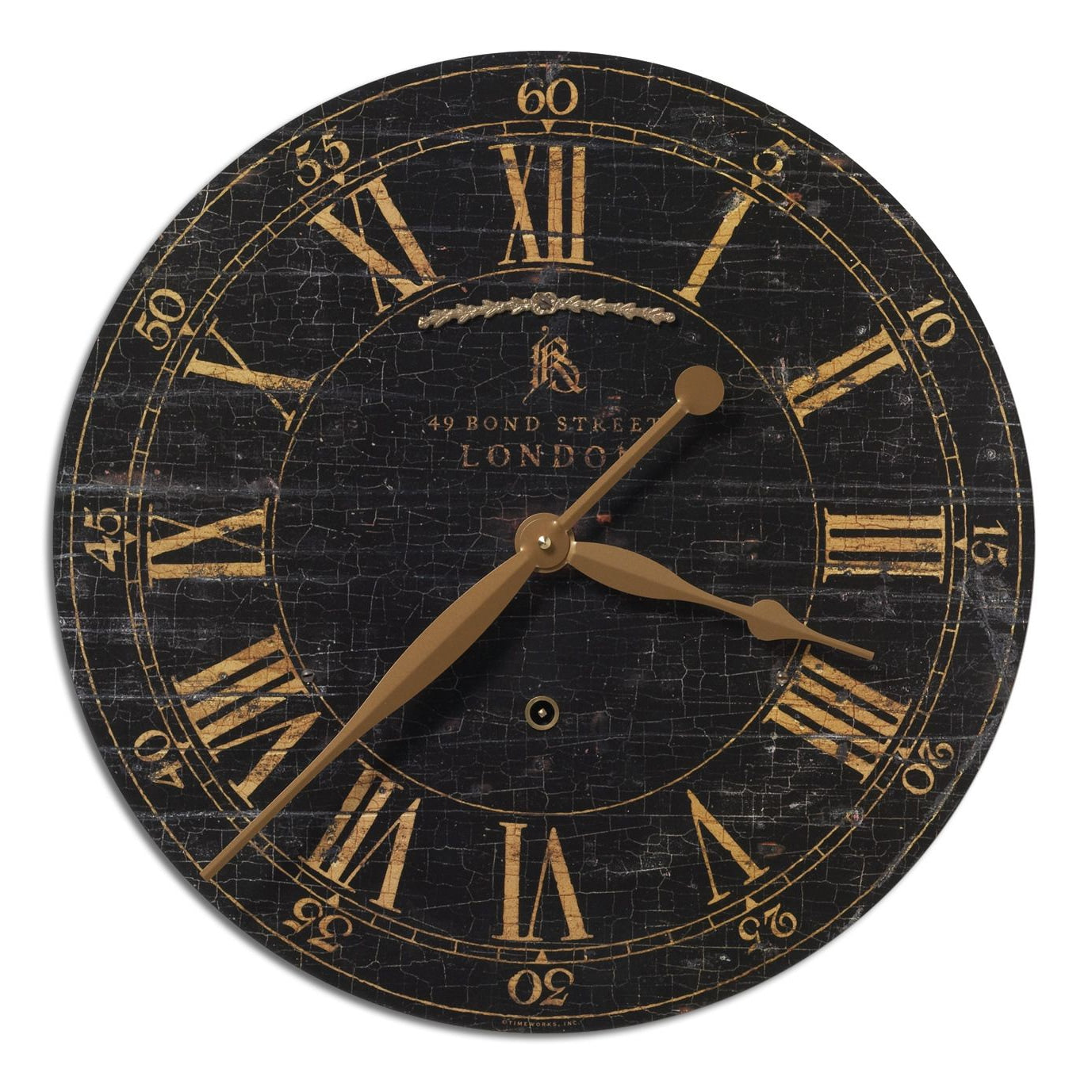 Uttermost Bond Street 18 Inch Black Wall Clock