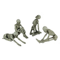 Bone Stretchers Zen Yoga Meditating Skeleton Figurines Set Of 4 3.25 X 8 X 2.5 Inches