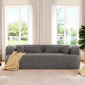 Boneless Couch Upholstered Sofa With Pillows Gray 3 Seater Sofa Couch Settee Couch For Living Room